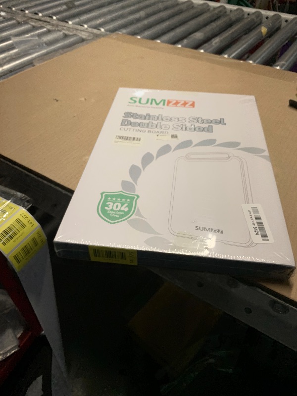Photo 1 of ***FACTORY SEALED***
Sumzzz Stainless Steel Cutting Board for Kitchen, 2-in-1 Double-Sided Chopping Board, Food Grade Stainless Steel/PP, Easy to Clean, Large Size, Non-Slip, 16”×11”