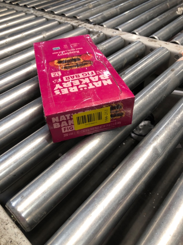 Photo 1 of ***Exp: 08/18/26 ***Nature’s Bakery Whole Wheat Fig Bars, Raspberry, Real Fruit, Vegan, Non-GMO, Snack bar, 1 box with 12 twin packs (12 twin packs)