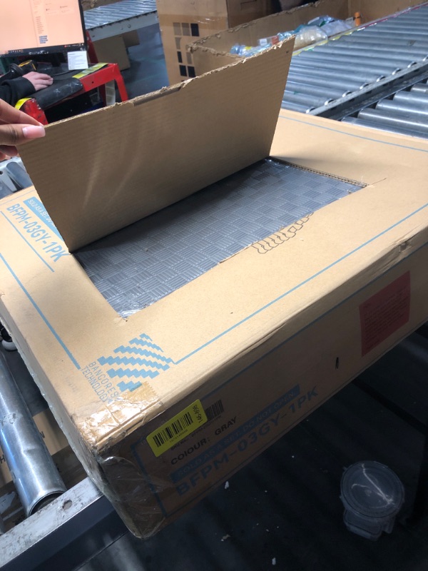 Photo 1 of ?Updated? Gym Mat, 1" Thick EVA Foam Exercise Mat, 18-Pack Interlocking Puzzle Tiles - Non-Slip Gym Flooring for Home Workout, Kids Play & Equipment Padding, 72 Square Feet, Grey