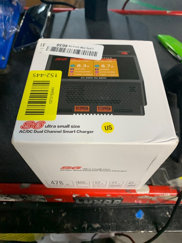 Photo 1 of ***MISSING PARTS***
HOTA S6 Battery Charger: Dual Ports Smart Balance Charger for FPV RC Hobby Lipo Battery Li-ion LiHv Nicd NiMH Batttery Support AC/DC Input