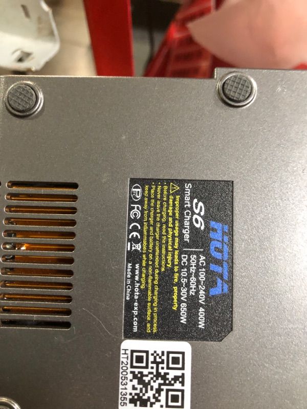 Photo 1 of ***MISSING PARTS***
HOTA S6 Battery Charger: Dual Ports Smart Balance Charger for FPV RC Hobby Lipo Battery Li-ion LiHv Nicd NiMH Batttery Support AC/DC Input