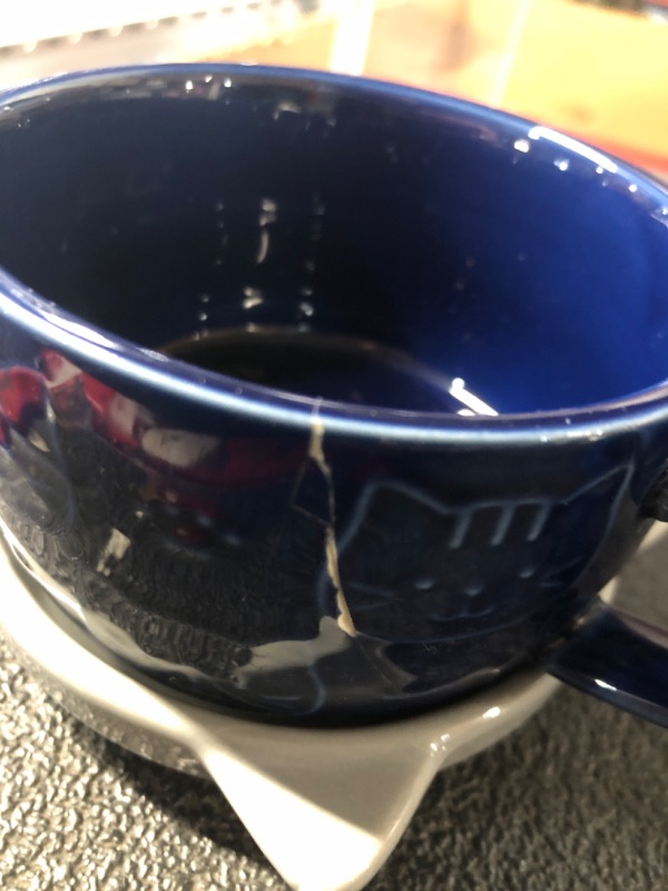 Photo 1 of ***DAMAGED - SEE NOTES/PICTURES*** JNSMFC Cute Ceramic Cat Coffee Mug with Lid,Kawaii Coffee Mugs or Tea Cups for Cat Lovers,Funny Novelty Breakfast Mugs for Women Wife Mum Girls Boys Friends Kids Christmas Birthday Gift,300ML?Blue?