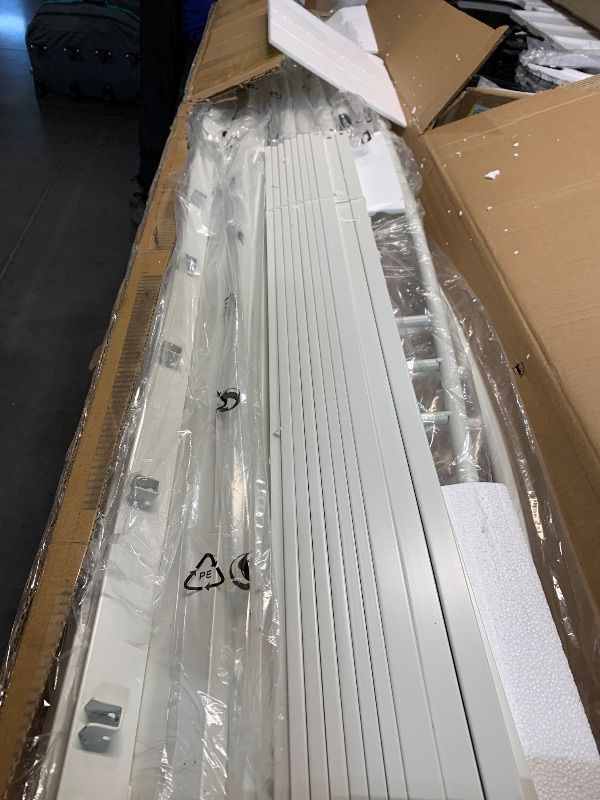 Photo 1 of ***FACTORY SEALED***OPENED FOR INSPECTION******STOCK PHOTO FOR REFERENCE ONLY***Queen Size Metal Platform Bed Frame with Modern Iron-Art Headboard/Heavy Duty Steel Slats Support/Under Bed Storage/No Box Spring Needed/Easy Assembly/Noise-Free/White