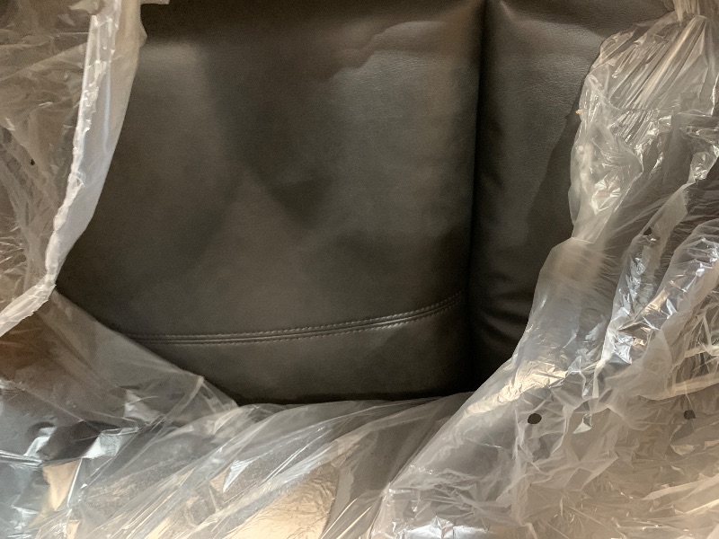 Photo 1 of * only  1 box includes back and arms *** Swivel Rocking Recliner Glider Chair, Leather Reclining Rocker Chair with Footrest for Living Room, Nursery, Office, Bedroom, Ergonomic High Backrest, Wide Seat Cushion and Metal Base-Charcoal