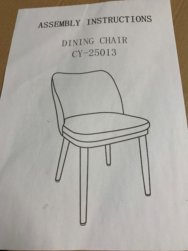 Photo 1 of ***PARTIAL SET - PRICE ADJUSTED******MISSING PARTS*******ONLY 3 CHAIRS INCLUDED, NO TABLE***dainslef 6 Dining Chairs: Upholstered Fabric Dining Room Side Chairs, Chair for Dining Room with Padded Seat and Wood Legs-Modern Dining Chairs for Restaurant, Kit