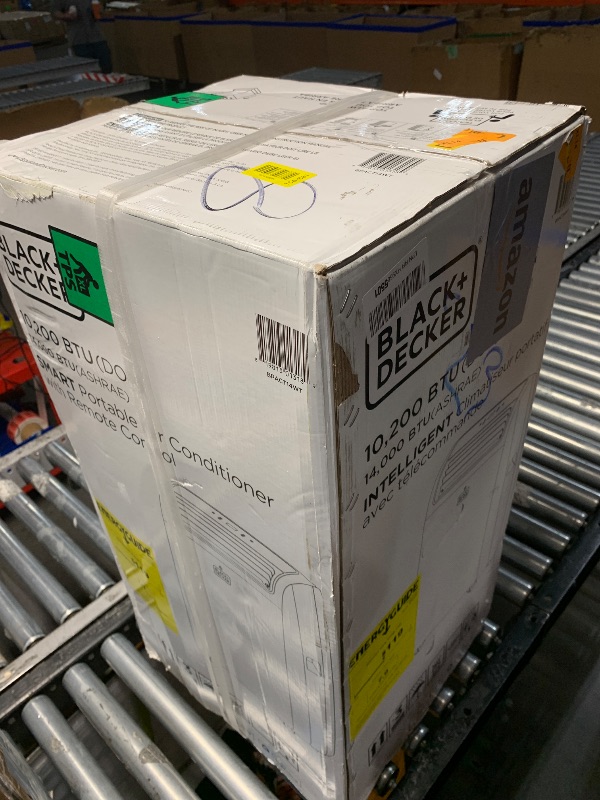 Photo 1 of ***DAMAGED - SEE NOTES/PICTURES***
BLACK+DECKER Smart Portable Air Conditioner, 14,000 BTU for Rooms up to 700 Sq. Ft., Smart Portable AC with Follow Me Remote and Window Kit, BPACT14WT, White