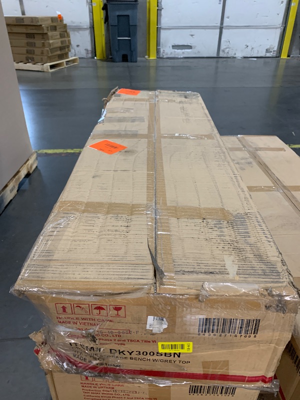 Photo 1 of ***FACTORY SEALED***
Picket House Furnishings Farmhouse Gray/White Storage Bench with Storage 50-in x 15-in x 16-in

