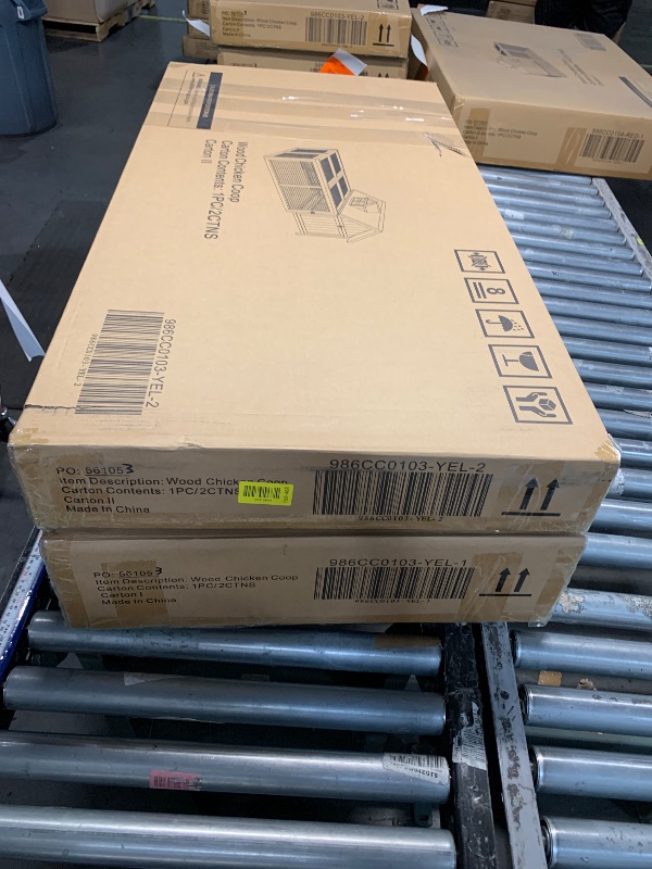 Photo 1 of ***FACTORY SEALED***
Hanover Outdoor Wooden Chicken Coop with Ramp, Large Wire Mesh Run and Waterproof Roof