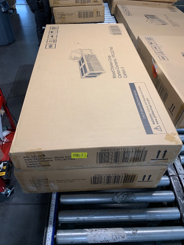 Photo 1 of ***FACTORY SEALED***
Hanover Outdoor Wooden Chicken Coop with Ramp, Large Wire Mesh Run and Waterproof Roof