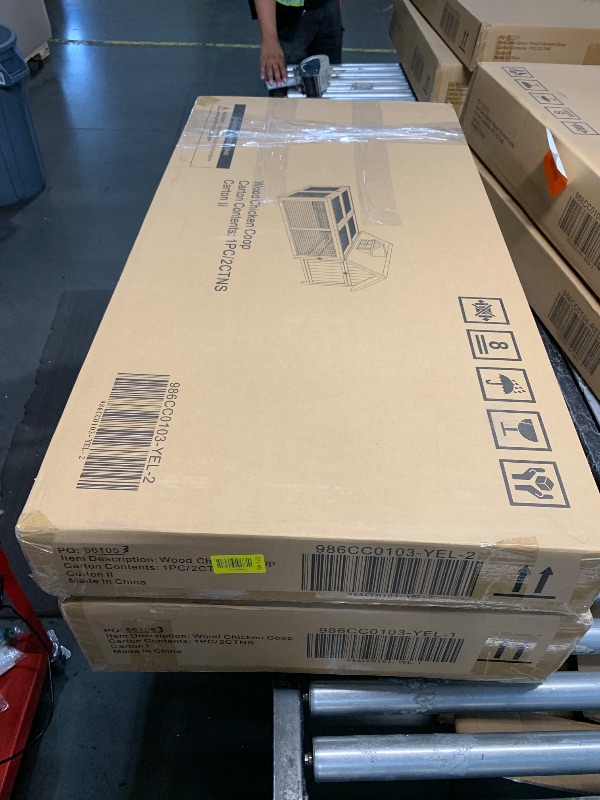 Photo 1 of ***FACTORY SEALED***
Hanover Outdoor Wooden Chicken Coop with Ramp, Large Wire Mesh Run and Waterproof Roof