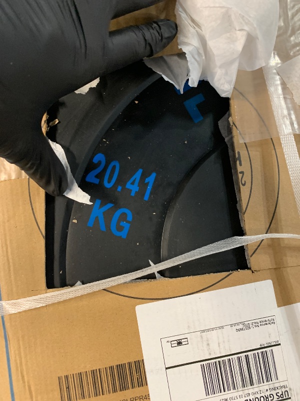 Photo 1 of (only 1) 2-Inch Olympic Bumper Plates Set, High-Bounce Colored Fleck-Rubber Barbell Weight Set for Home Gym, 10-260lb Strength Training Set for Weight Lifting