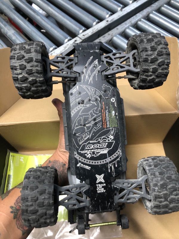 Photo 1 of ***DAMAGED - SEE NOTES/PICTURES***UNABLE TO TEST***RIAARIO 1/10 Brushless RC Cars, Monster Truck, 50+ MPH, 4WD, Waterproof, Carbon Fiber, Black, Ages 8+