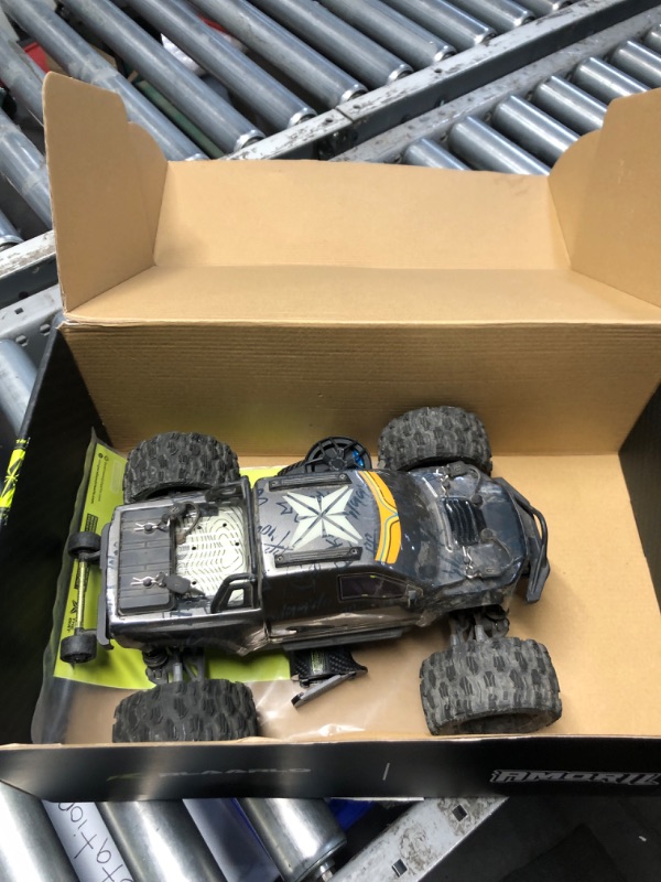Photo 1 of ***DAMAGED - SEE NOTES/PICTURES***UNABLE TO TEST***RIAARIO 1/10 Brushless RC Cars, Monster Truck, 50+ MPH, 4WD, Waterproof, Carbon Fiber, Black, Ages 8+