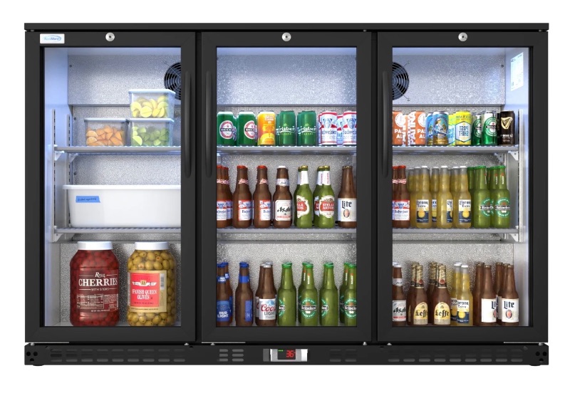 View 2 of ***HEAVILY DAMAGED**
*TRUCK/TRAILER PICKUP ONLY****DAMAGED IN TRANSIT**53 In. Three-Door Back Bar Refrigerator - 11 Cu Ft. BC-3DSW-BK