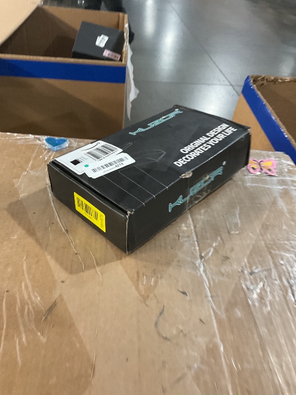 Photo 1 of ??KUZOR Matte Black Waterfall Bathroom Faucet - Single Hole Stainless Steel Sink Faucet with Metal Pop-Up Drain, Quick Install for Standard Vanity?