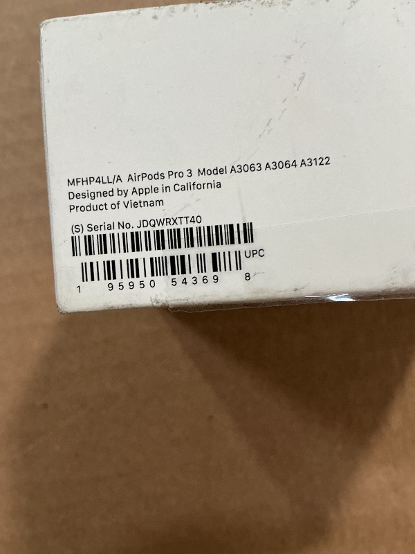 Photo 1 of ***FOR PARTS ONLY***Apple AirPods Pro 3 Wireless Earbuds, Active Noise Cancellation, Live Translation, Heart Rate Sensing, Hearing Aid Feature, Bluetooth Headphones, Spatial Audio, High-Fidelity Sound, USB-C Charging