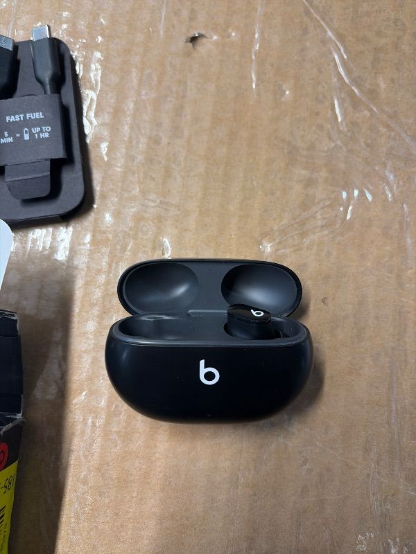 Photo 1 of ***MISSING LEFT EARBUD***
Beats Studio Buds - True Wireless Noise Cancelling Earbuds - Compatible with Apple & Android, Built-in Microphone, IPX4 Rating, Sweat Resistant Earphones, Class 1 Bluetooth Headphones - Black