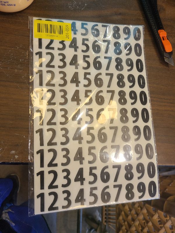 Photo 1 of 1200 PCS Number Stickers, 1" Waterproof Mailbox Number Label, Consecutive Numbers 0-9, Self-Adhesive and Residue-Free, Ideal for Mailboxes, Storage Boxes, Organizers, Cabinets and More