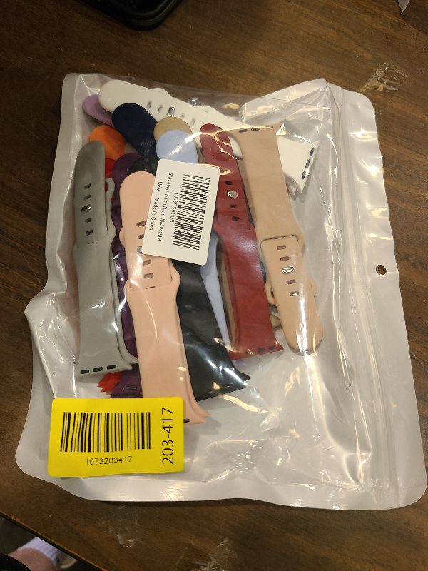 Photo 1 of 15 Pack Soft Silicone Bands Compatible with Apple Watch Band 40mm 41mm 38mm 45mm 44mm 42mm 46mm 49mm for Women Men,Sport iWatch bands Replacement Strap Wristbands for iWatch SE Series 10 9 8 7 6 5 4 3