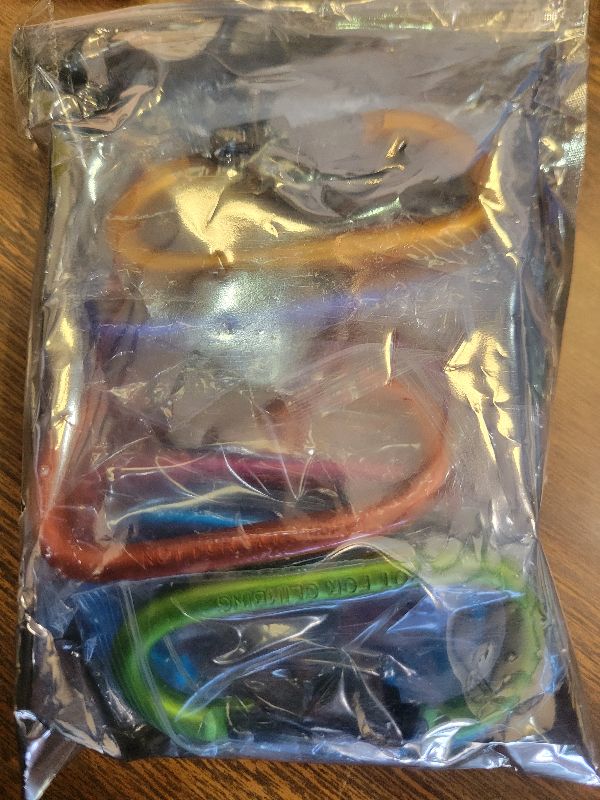 Photo 1 of 10 Pack Aluminum D Ring Key Rings Hiking Clips Locking Carabiner for Hiking Camping Fishing and Outdoor Use?Clips with Screw Gate Multicolored