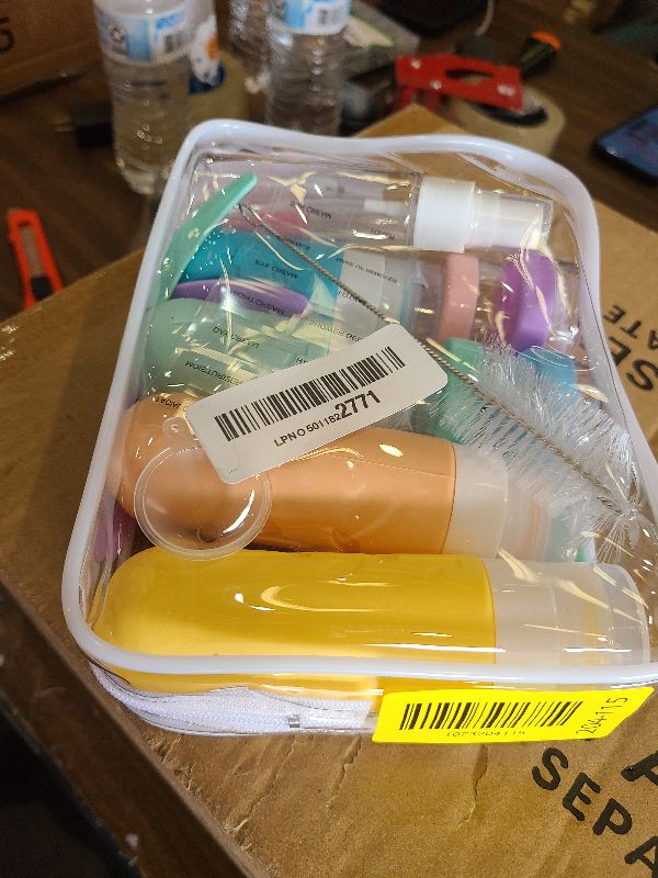 View 2 of 18pack Travel Bottles for Toiletries:Silicone TSA Approved-Containers for Toiletries,Leak Proof Refillable Liqus Shampoo And Conditioner Essentials toiletry Bottles