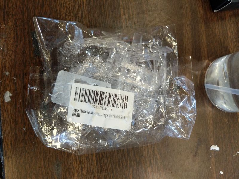 Photo 1 of 20pcs Plastic Locking Shelf Support Pegs,7.9mm Shelf Pin,Self-Locking Bracket Clips,Clear Shelf Pegs for for Kitchen Cabinet Furniture Book Shelves, 5/16" Peg x 3/4" Thick Shelves