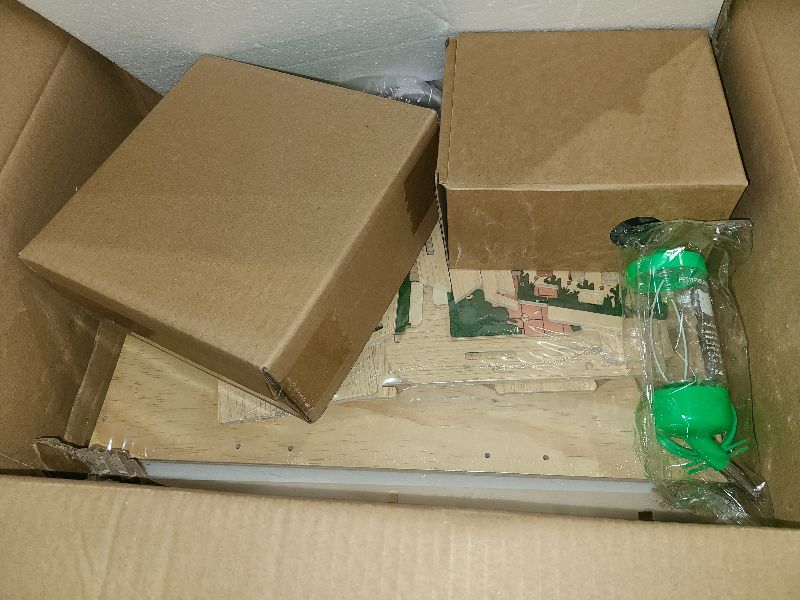 View 3 of 11 in 1 Wooden Hamster Cage with All Accessories, 15.8 Inch 3-Layer Dwarf Hamster Cage Acrylic,Small Animal Cages, Pastoral Style Mouse Cage for Pet Mice, Hedgehog, with Stairs, Fences and Swing