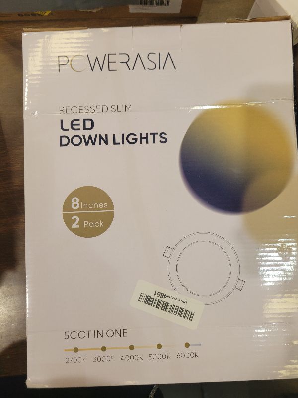 Photo 1 of 2 Pack Recessed Lighting 8 Inch with Junction Box, 5CCT 8 Inch LED Recessed Lights Dimmable 2700K/3000K/4000K/5000K/6000K, 18W 1400lm Ultra Thin Recessed Lighting - ETL and Energy Star Certified