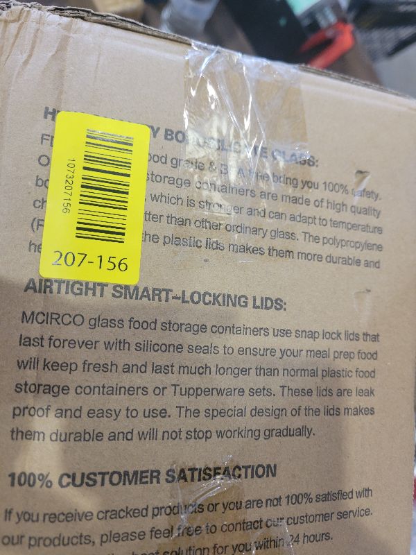 Photo 1 of [10-Pack] Glass Meal Prep Containers with Lids, MCIRCO Food Storage Containers with Snap Locking Lids, Airtight Lunch Containers, Microwave, Oven, Freezer and Dishwasher