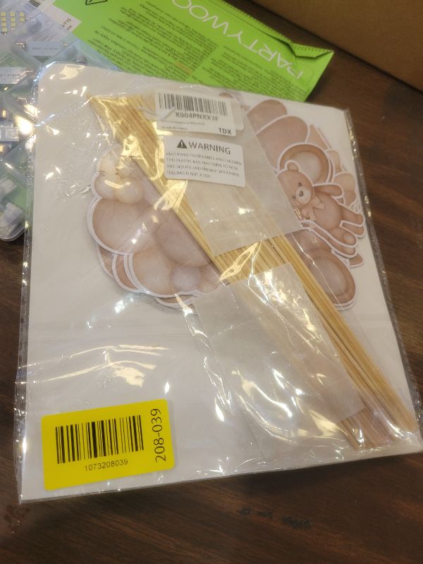 Photo 1 of 16Pcs We Can Bearly Wait Centerpieces for Baby Shower Decorations Bear Baby Shower for Boys Birthday Party Supplies (brown)