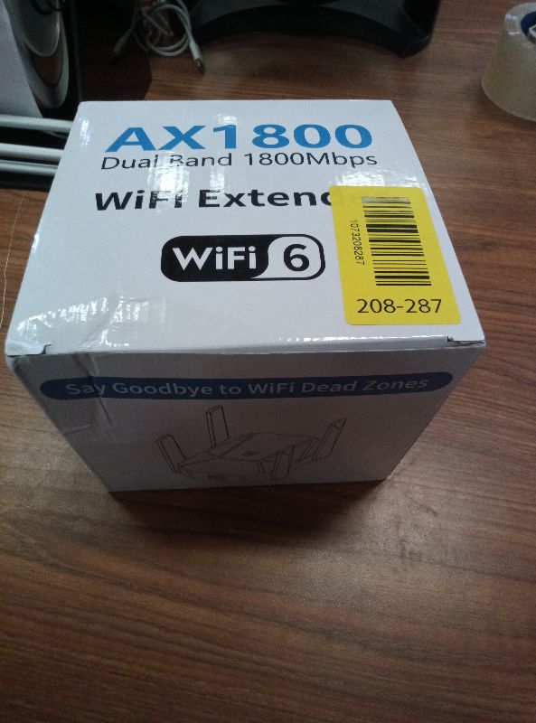 Photo 1 of 2026 AX1800 WiFi 6 Extender Signal Booster - Dual Band 2.4G/600Mbps & 5.8G/1200Mbps, WiFi Extender with Gigabit Port, 802.11AX Tech, 13999 Sq.Ft Long Range WiFi Repeater, Connects 105+ Devices