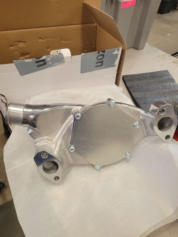 Photo 1 of 1 Set SHLPDFM SWP Polished Aluminum High Volume Short Water Pump Compatible with Chevy BBC 396 427 454 502 engines