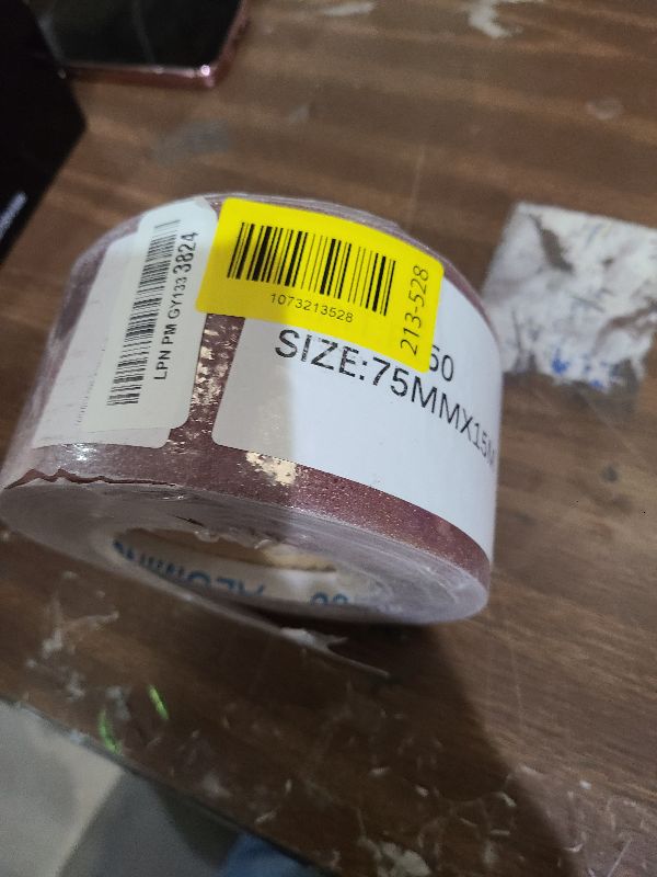 Photo 1 of 150 Grit Sandpaper Roll, 3 Inch x 49 Feet Emery Cloth Roll Aluminum Oxide Abrasive Paper Roll Continuous Sandpaper for Metalworking, Woodworker, Furniture Repair, Sanding Automotive Plumbing