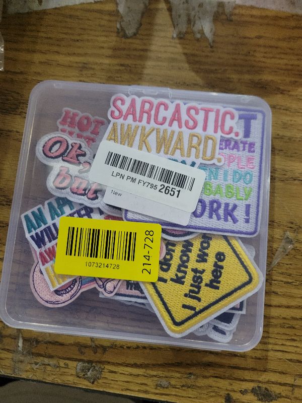 Photo 1 of 20 PCS Funny Sarcastic Embroidered Iron On Patches,Cool Humor Sew On Applique Patches for Adults,Funny Snarky Embroidery Patch for Clothes,Backpacks,Trucker Hats,Jeans