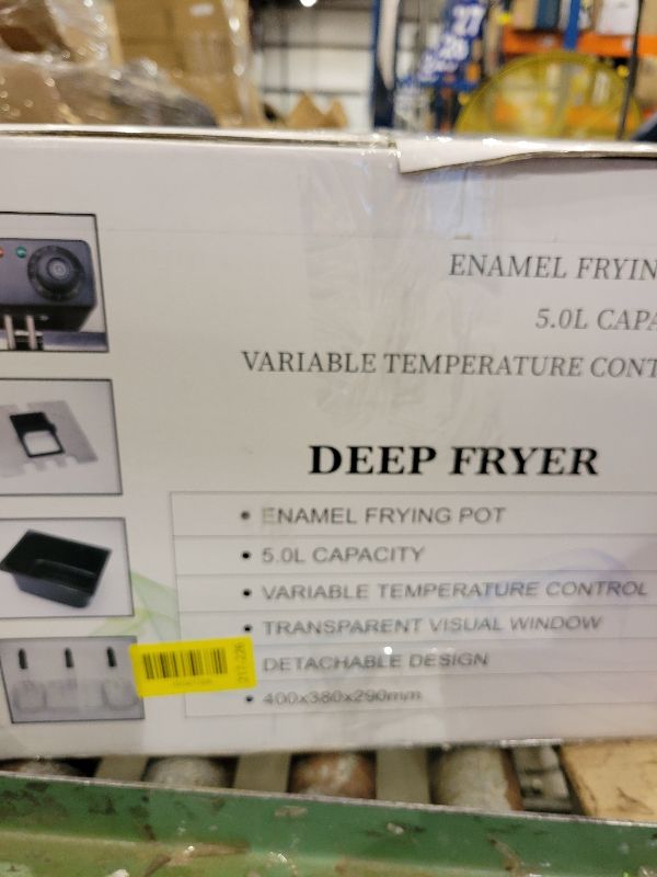 Photo 1 of 1800W Electric Deep Fryer with 3 Frying Baskets,5 Liters/21 Cups Deep Fryer with Viewing Window,Removable Frying Basket and Easy to Clean Stainless Steel Body, Silver