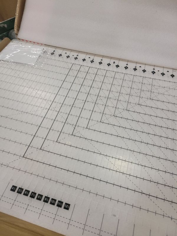 Photo 1 of 17-3/4 "x 22" Slotted Quilting Ruler, Life Time Support Sewing Rulers, Particularly Precise & Not Easy to Break Acrylic, Non-Slip Quilting Suplies for Fabric Strip and Patchwork
