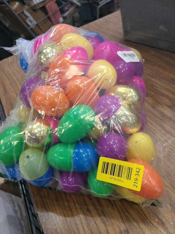 Photo 1 of 100 Pack Prefilled Easter Eggs with Assorted Toys Inside 6 Surprise Golden Eggs, 100 Plastic Easter Eggs Fillers with Fidget Toys, Easter Basket Stuffers Easter Hunt Party Favors for Kids Boys Girls