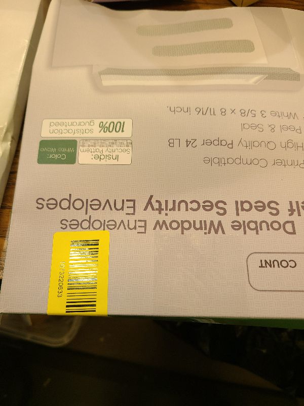 Photo 1 of #8 Double Window Security Check Envelopes,Double Window Self Seal Security Envelopes,No.8 Double Window Bussiness Envelopes,70 Pack,Size 3 5/8 x 8 11/16 Inches,Designed for Checks(NOT for INVOICES)