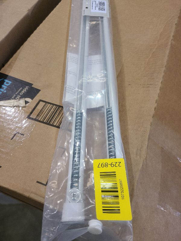 Photo 1 of 2 Pack Tension Rod Oval Spring Tension Curtain Rod Adjustable 36 to 60 Inches Small Short White Tension Rods No Drilling Spring Loaded Curtain Rods For Doors and Windows, 36-60 Inch, White