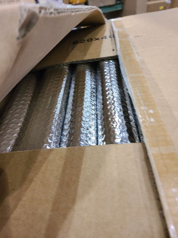 Photo 1 of 16P Garage Door Insulation Panels Kit 0.24"T Double Bubble Reflective Aluminum Foil 6MM Sheet Thermal Pre-Cut Insulation Shield 120 Tapes Winter Cold and Summer Heat for Attic Garage Wall (24" x 48")