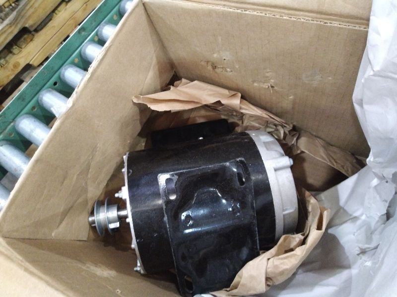 Photo 1 of 1 HP Air Compressor Motor, Electric Motor 3450 RPM, 115/230V Single Phase, 56 Frame 5/8" Keyed Shaft 60 Hz, Commercial-Duty CCW Rotation, 1.88" Shaft Length for Air Compressors