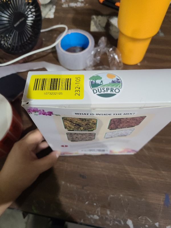 Photo 1 of [Upgraded] DUSPRO Orchid Potting Mix for Repotting with Forest Moss, Pine Bark, Perlite & Pumice, Orchid Bark Potting Mix, Orchid Repotting Soil, Drainage Indoor Potting, Orchid Pot Not Included,1 QRT
