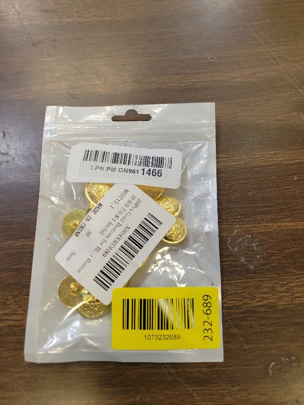 Photo 1 of 20Pcs Vintage Gold Buttons for Blazer Set Coat Buttons for Jacket Uniform Suit Coat Button (0.6/0.7/0.8/1 Inchs)