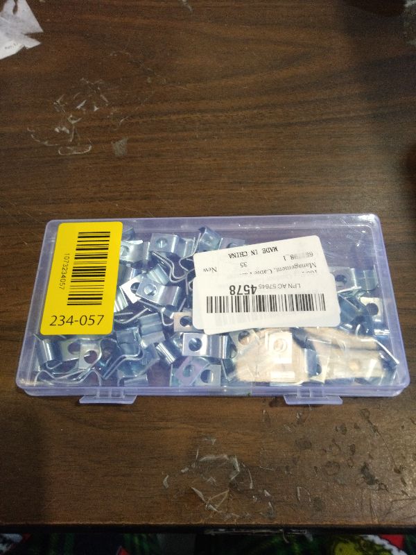 Photo 1 of 100 Pcs Outdoor Cable Clips, 1/4 Inch Cord Clips Stainless Steel Conduit Clamp Zinc Plated Wire Clamps Agricultural Fence Clamps Wall Cables Clip for Wire Installation, Tube Management, Cable Fastener