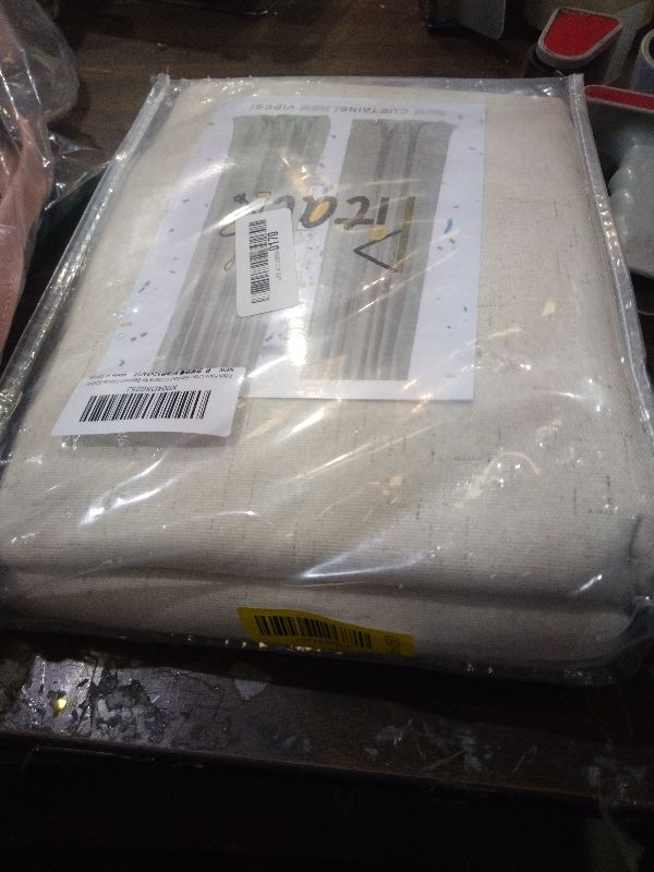 Photo 1 of 100% Blackout Curtains 84 Inch Length 2 Panels Set Neutral Boho Linen Farmhouse for Bedroom Windows Living Room Darkening Thermal Insulated Drapes Natural Cream Ivory 7ft Long Back Tab Pleated Pocket