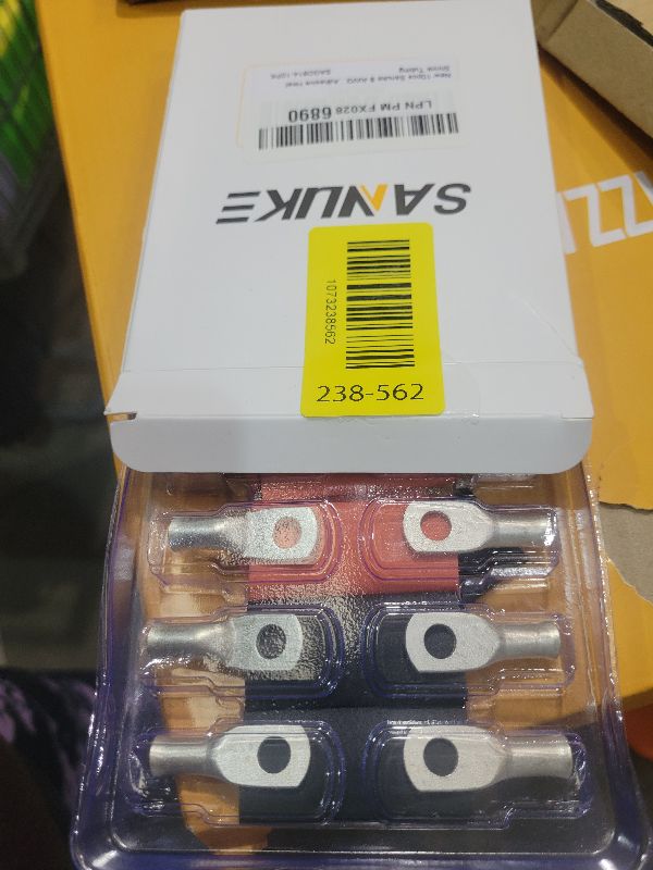 Photo 1 of 10pcs Sanuke 8 AWG - 1/4" Tinned Copper Wire Lugs Ring Terminals, Marine Grade Battery Cable Ends with 3:1 Dual Wall Adhesive Heat Shrink Tubing