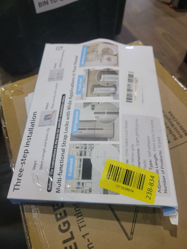 Photo 1 of 10 Pack Cabinet Locks Baby Proofing, Child Proof Cabinet Locks with 3M Adhesive - Easy Installation with Adjustable Straps, Multi-Purpose Child Safety Latches for Drawers Fridge Trash Cans Toilets