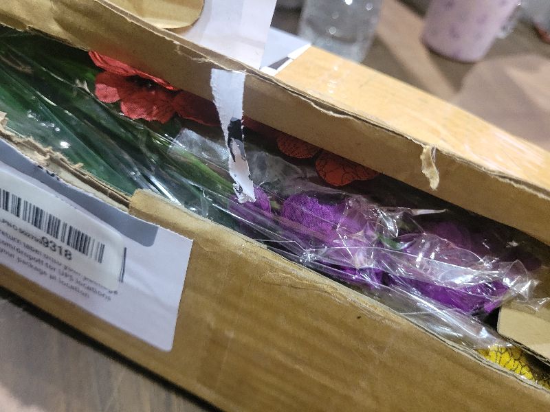 View 2 of 24 Bundles Artificial Flowers for Outdoors/Indoors, Fake Flowers Plants for Indoor Outside Garden Porch Window Box Home Wedding Farmhouse(8 Color)