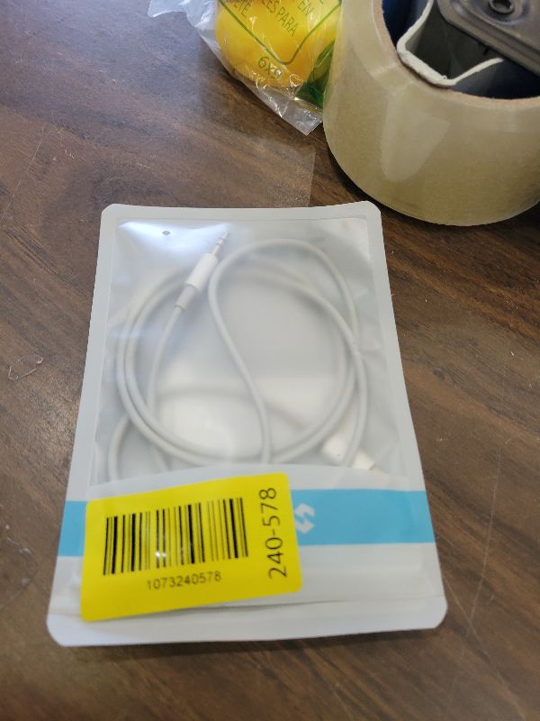 View 2 of (Apple MFi Certified) iPhone AUX Cord,Lightning to 1/8 Inch Audio Cable,3.3ft, Headphone Jack Adapter Male Aux Stereo Audio Cable Compatible for iPhone 14/13/12/11/XR/X/8/7 (White)