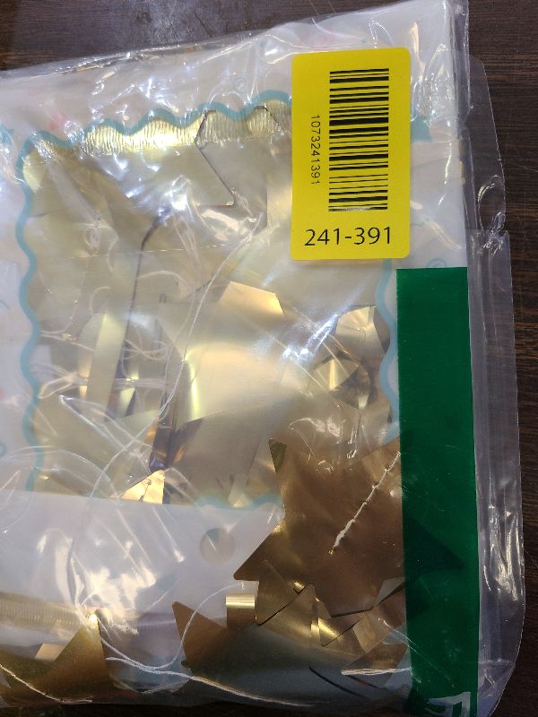 Photo 1 of 18Strip 94 Inch Gold Star Garland Streamers, Party Decor for Birthday Christmas Disco Photo Shoot Background